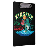 Bass Fish die een kroon op een zwarte achtergrond  Klembord (Rechts)