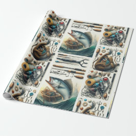 Bass Fish en Tackle voor hem Gift Wrapping Paper Cadeaupapier