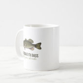Bass Fish Fisherman Modern Angler Koffiemok (Voorkant links)