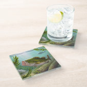 Bass Fish Glazen Onderzetter (Schuin)