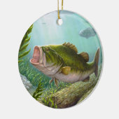 Bass Fish Keramisch Ornament (Links)