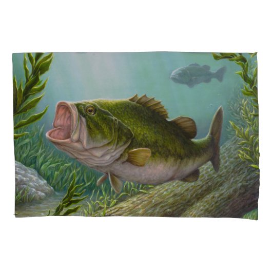 Bass Fish Kussensloop (Voorkant)