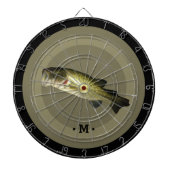 Bass Fish Monogram Mannen Dartbord (Voorkant)