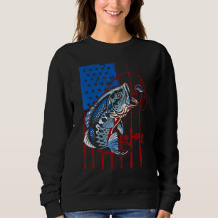 Bass Fish ons American Flag Patriotic Vist Fishe Trui