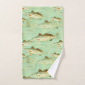 Bass Fish Pattern Bad Handdoek (Handdoek)