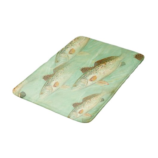 Bass Fish Pattern Badmat (Gekanteld)