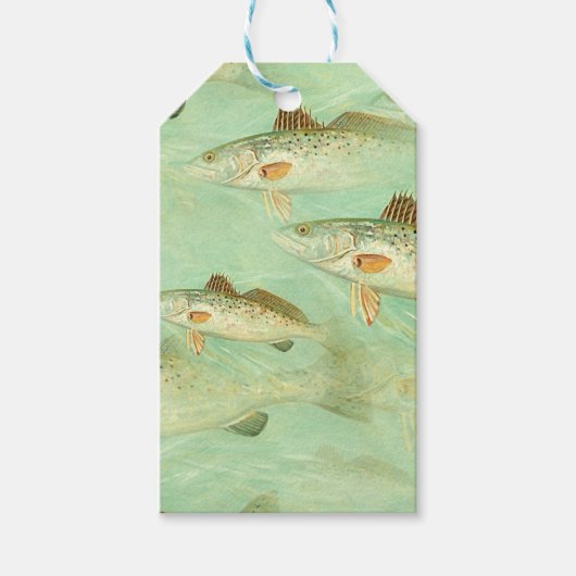 Bass Fish Pattern Cadeaulabel (Voorkant)