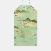 Bass Fish Pattern Cadeaulabel (Achterkant)