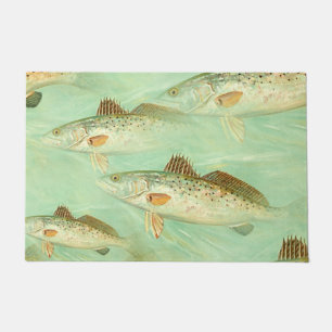 Bass Fish Pattern Deurmat