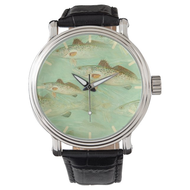 Bass Fish Pattern Horloge (Voorkant)