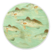 Bass Fish Pattern Keramische Knop (Voorkant)