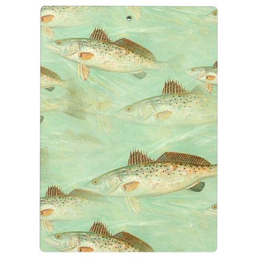 Bass Fish Pattern Klembord (Achterkant)