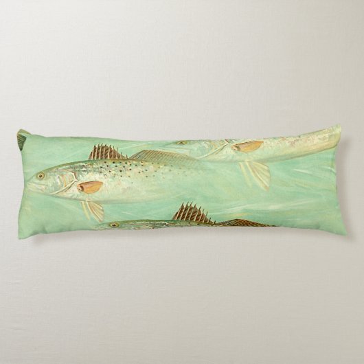 Bass Fish Pattern  Lichaamskussen (Achterkant)