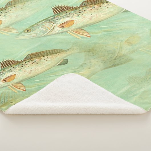 Bass Fish Pattern Sherpa Deken (3/4)