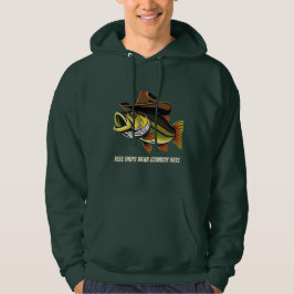 Bass Fish Reel Dads Draag Cowboy Petten Hoodie