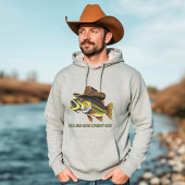 Bass Fish Reel Mannen Draag Cowboy Petten Hoodie