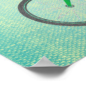 Bass Fish Rijden op een fiets Poster (Hoek)