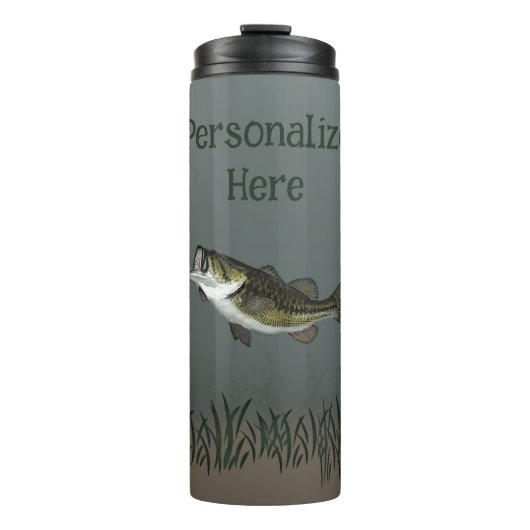 Bass Fish Scene - Gepersonaliseerd Thermosbeker (Voorkant)