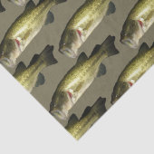 Bass Fish Sport Pattern Mannen Tissuepapier (Detail)