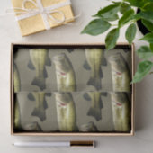 Bass Fish Sport Pattern Mannen Tissuepapier (Geschenk)