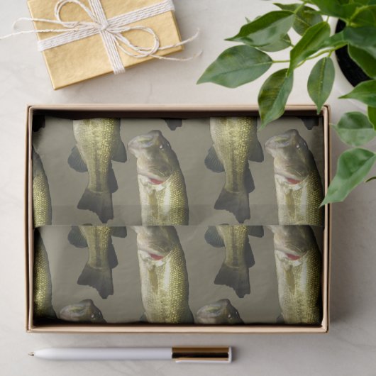 Bass Fish Sport Pattern Mannen Tissuepapier (Geschenk)
