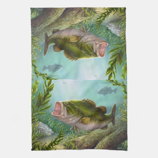 Bass Fish Theedoek (Verticaal)