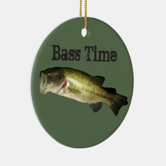 Bass Fish Time Mannen Ornament (Rechts)