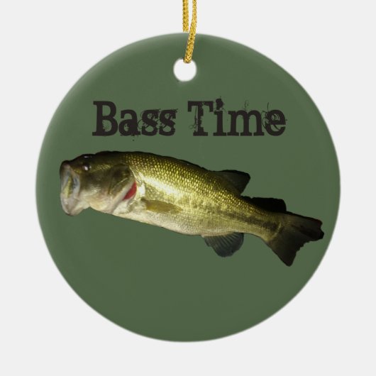 Bass Fish Time Mannen Ornament (Voorkant)