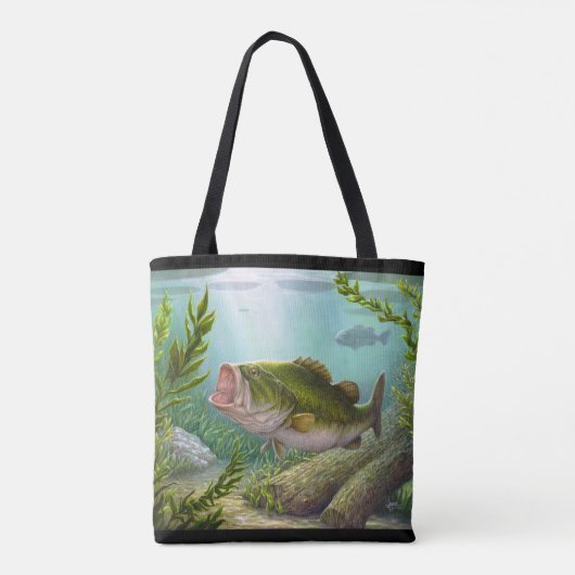 Bass Fish Tote Bag (Achterkant)