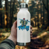 Bass Fisherman Fish Rod Sticker | Afgesneden Stick