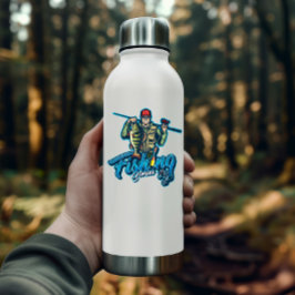 Bass Fisherman Fish Rod Sticker | Afgesneden Stick