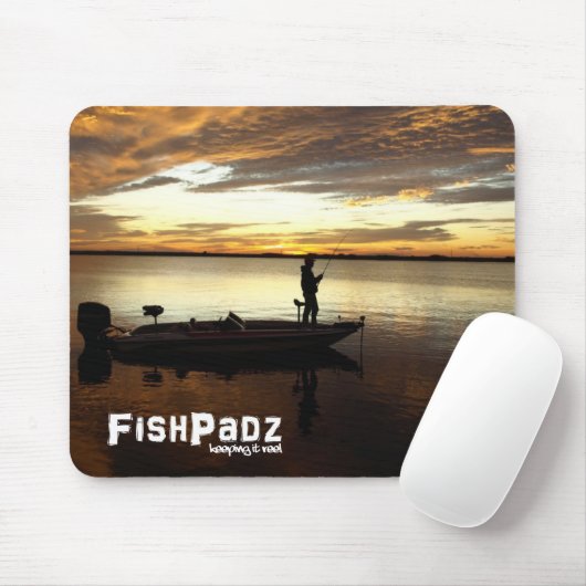 Bass Fisherman Mousepad Muismat (Met muis)