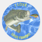 Bass Fisherman's Custom Sticker (Voorkant)