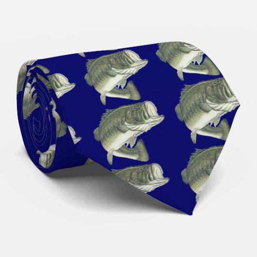 Bass Fisherman's Necktie Stropdas (Opgerold)