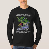 Bass Fishing Father s Day Awesome Like My Daughter T-shirt (Voorkant)