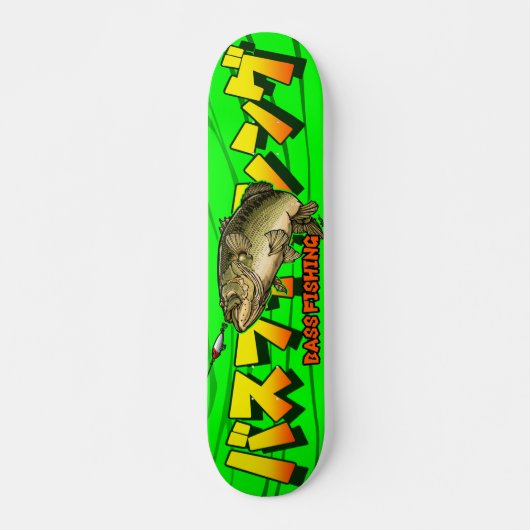 BASS FISHING PERSOONLIJK SKATEBOARD (Voorkant)