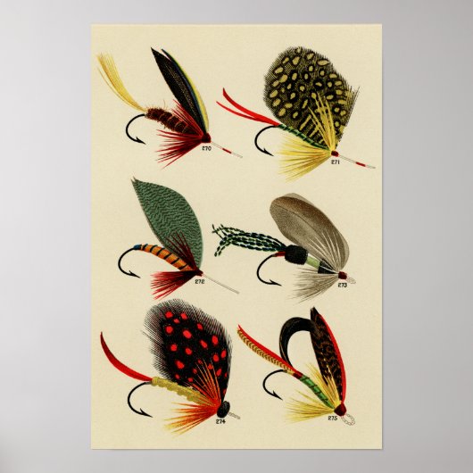 Bass Flies 270 tot 275 Vintage Poster (Voorkant)
