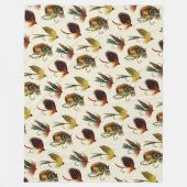 Bass Flies Gevist Fleece Deken (Voorkant)