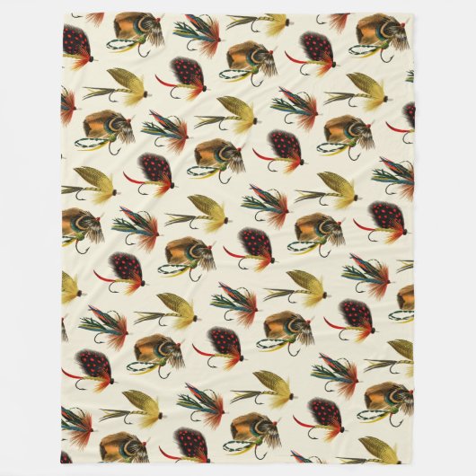 Bass Flies Gevist Fleece Deken (Voorkant)