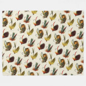 Bass Flies Gevist Fleece Deken (Voorkant (Horizontaal))