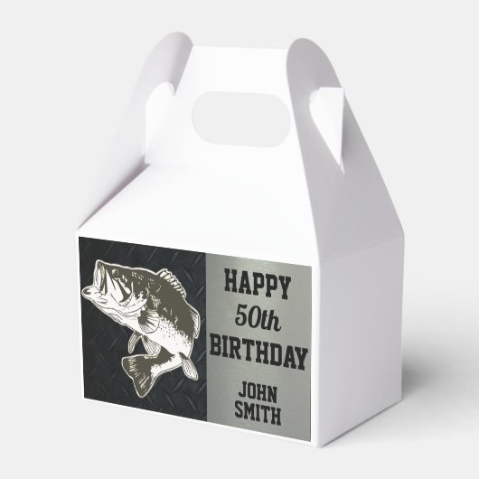 Bass Gevist Birthday Name Sports Hobby Fish Bedankdoosjes (Achterkant)
