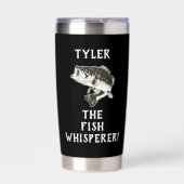 Bass Gevist Fish Whisperer Naam Funny Angler Geïsoleerde Drinkbeker (Voorkant)