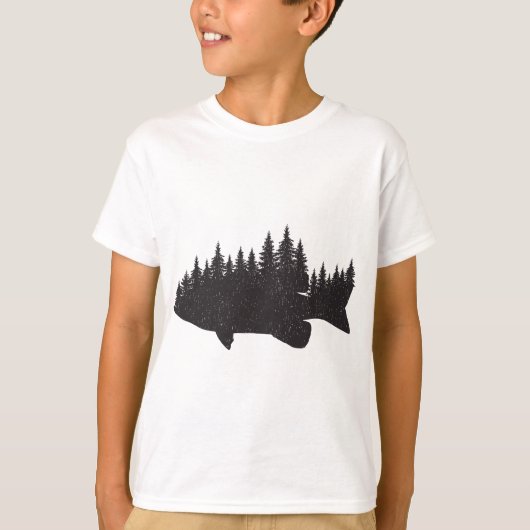 Bass Gevist Forest - Largemouth Smallmouth Fisher T-shirt (Voorkant)