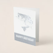 Bass Gevist Happy Birthday Mannen Folie Kaarten (Voorkant)