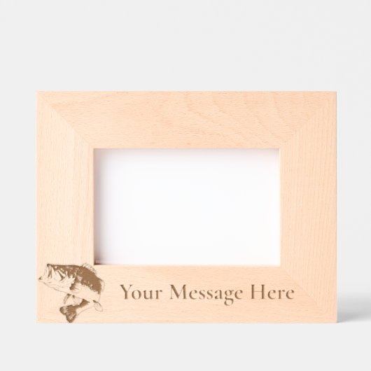 Bass Gevist Memory Persoonlijk Beste Visfoto Gegraveerde Lijstjes (Voorkant)