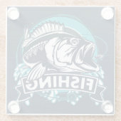 Bass Gevist Onderzetter | Vastgesteld visOnderzett Glazen Onderzetter (Achterkant)