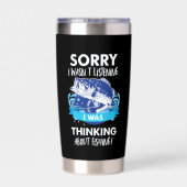 Bass Gevist Quote Hobby Sport Visserman Angler Geïsoleerde Drinkbeker (Achterkant)