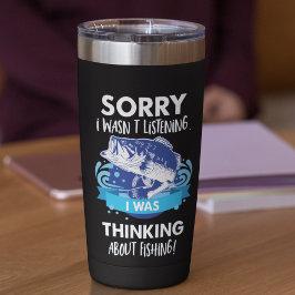 Bass Gevist Quote Hobby Sport Visserman Angler Geïsoleerde Drinkbeker