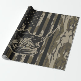 Bass Gevist Visser Camo Vlag Bottomland Camo Cadeaupapier