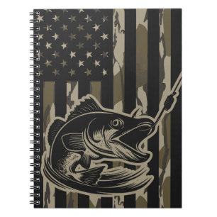 Bass Gevist Visser Camo Vlag Bottomland Camo Notitieboek